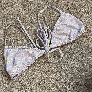 Hey harper purple flower bikini top large